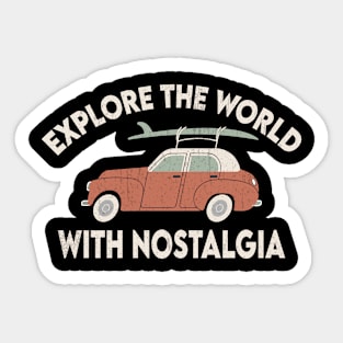 Explore the World with Nostalgia, classic designs Travel Sticker